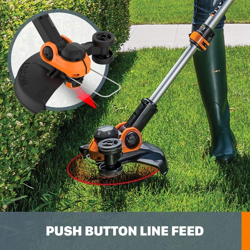 WORX WG162 20V Power Share 12 Cordless String Trimmer  Lawn Edger (Battery  Charger Included)